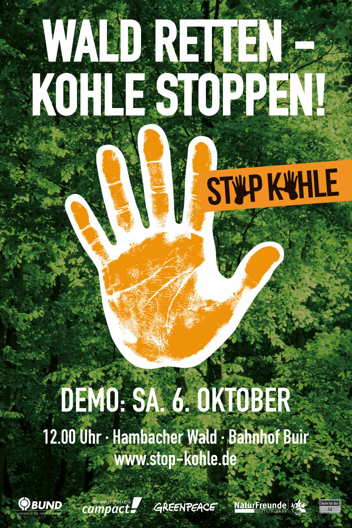 Hambacher bos in de gevarenzone