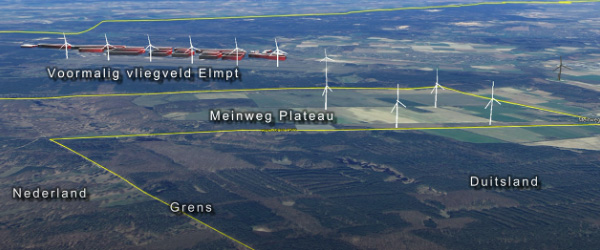 Geen windturbines op het Meinwegplateau